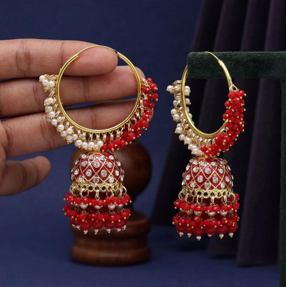 Ferocious Meenakari Jhumka - SLAYDY