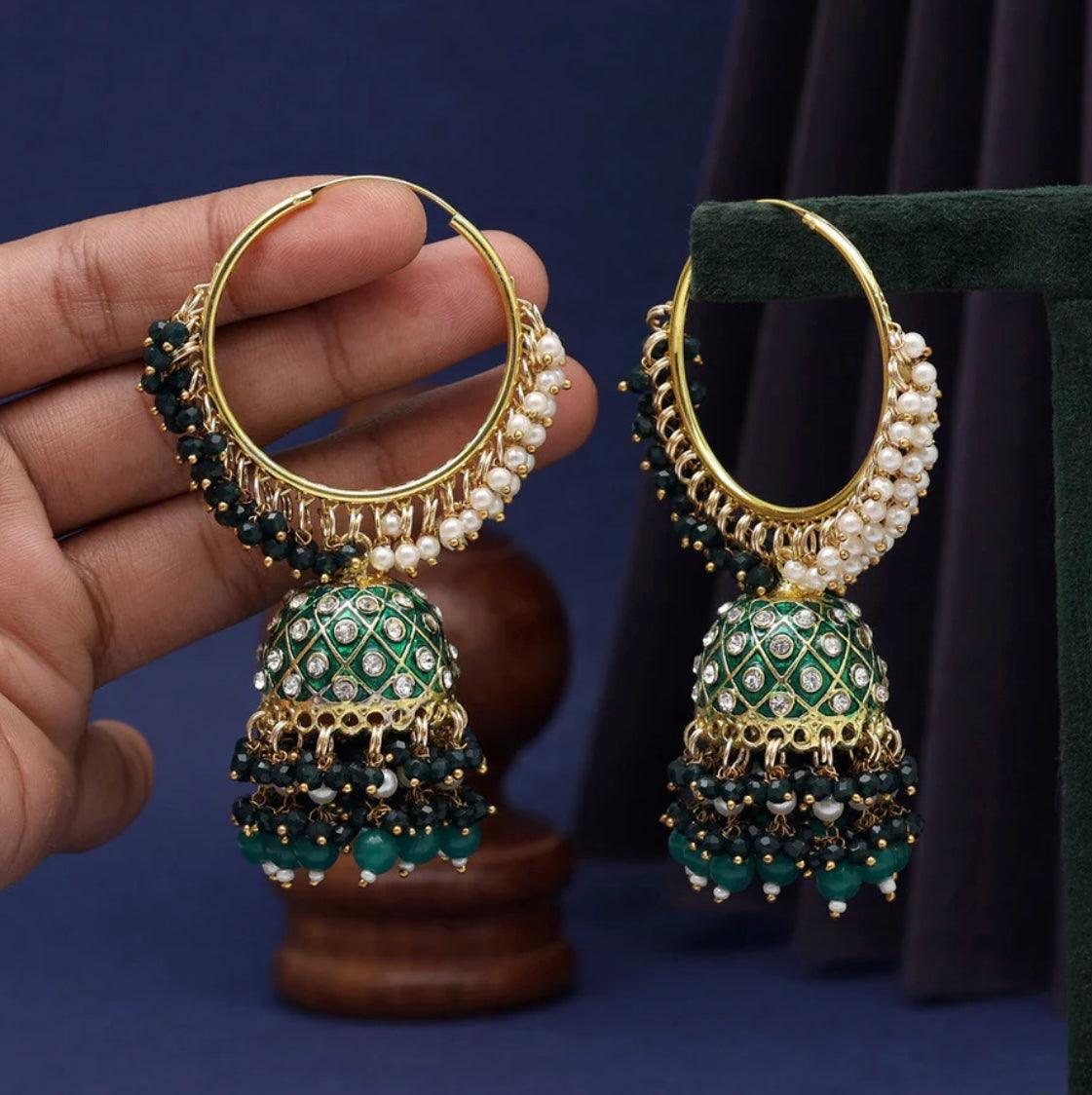 Ferocious Meenakari Jhumka - SLAYDY