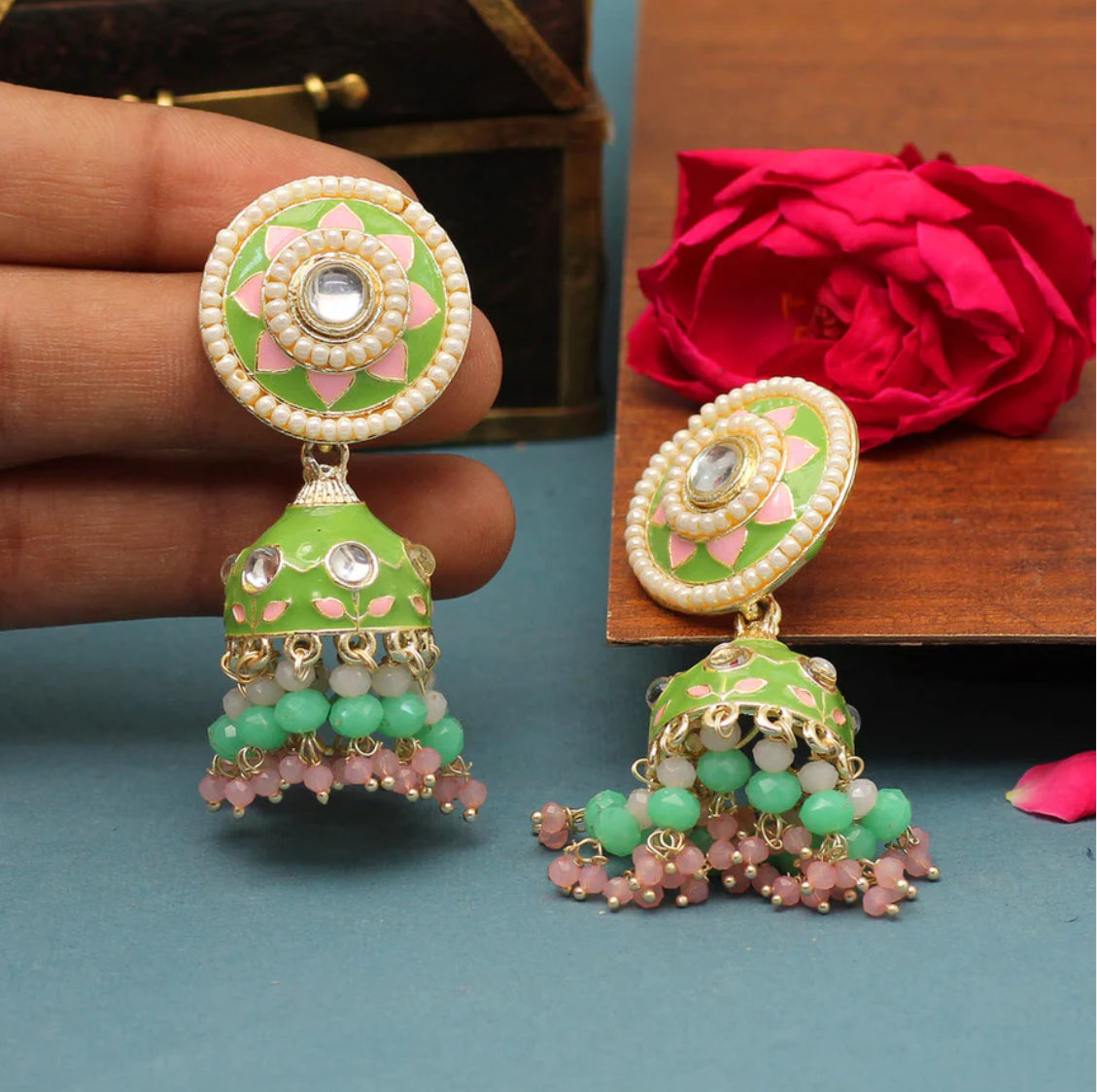 Serene Vibrant Jhumka - SLAYDY