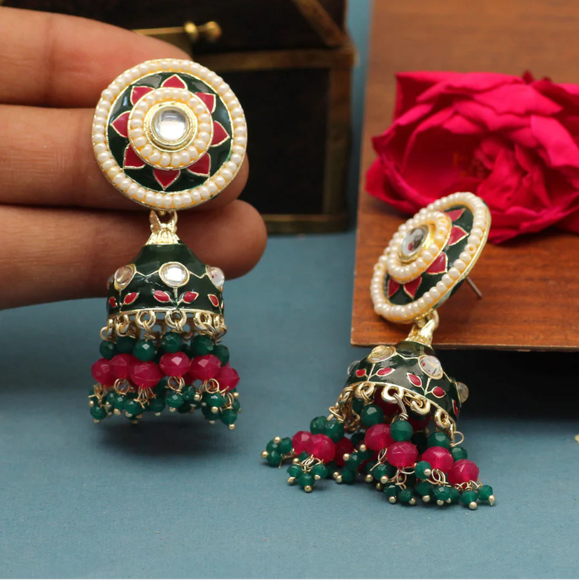 Serene Vibrant Jhumka - SLAYDY