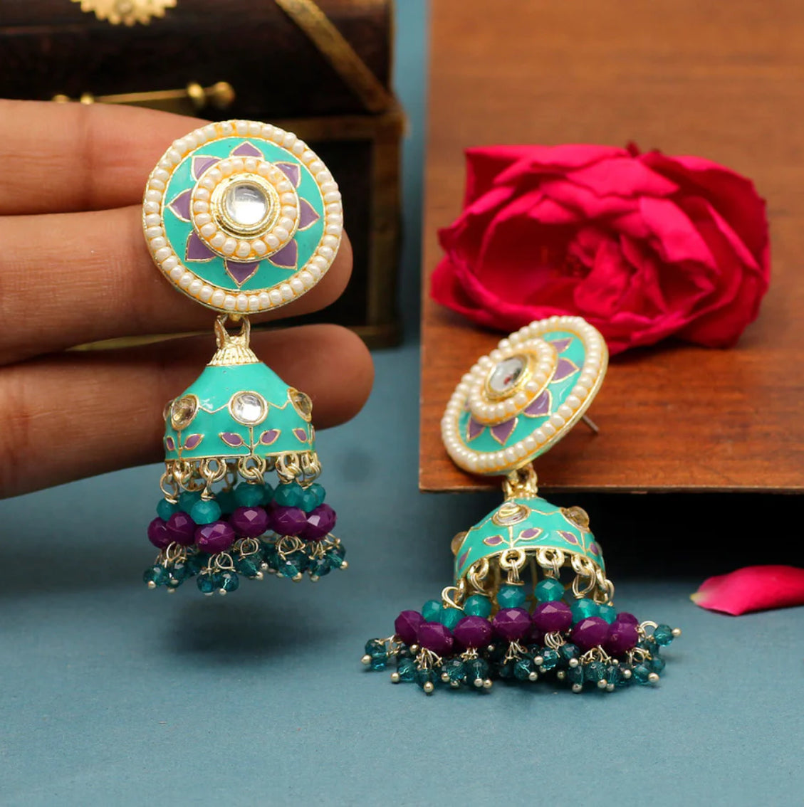 Serene Vibrant Jhumka - SLAYDY