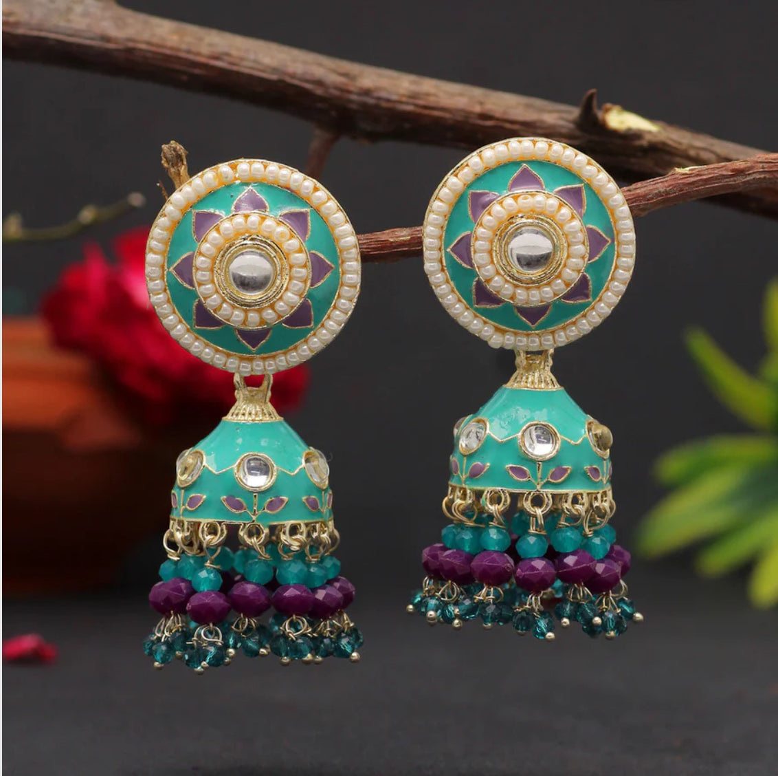 Serene Vibrant Jhumka - SLAYDY