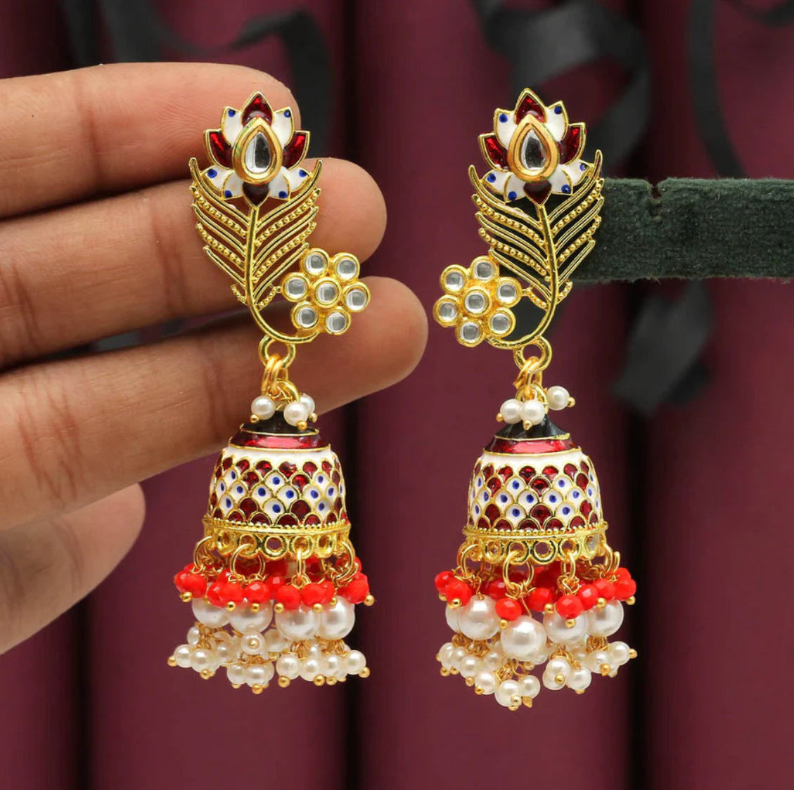 Mayura Quill Jhumka - SLAYDY