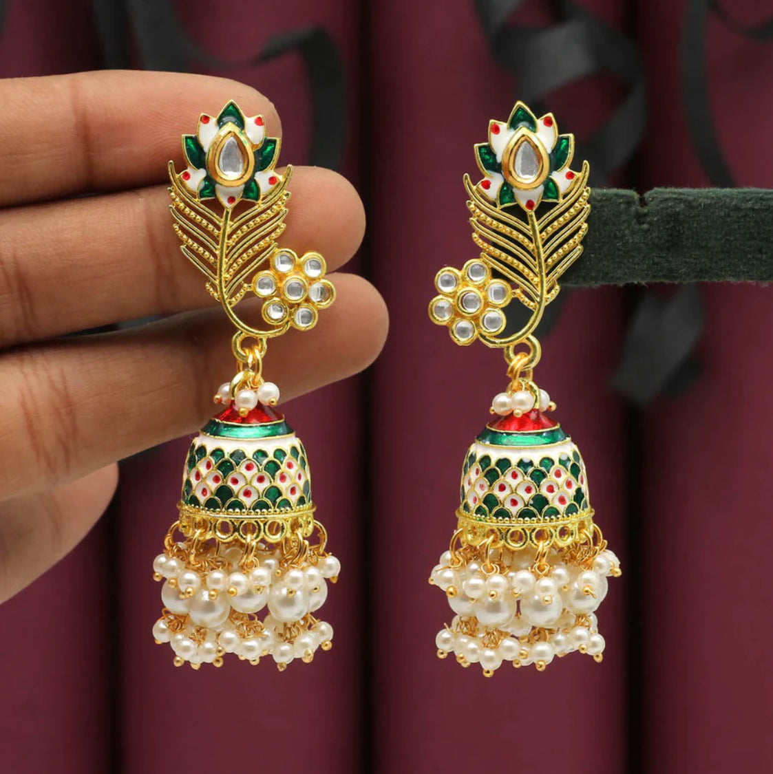 Mayura Quill Jhumka - SLAYDY