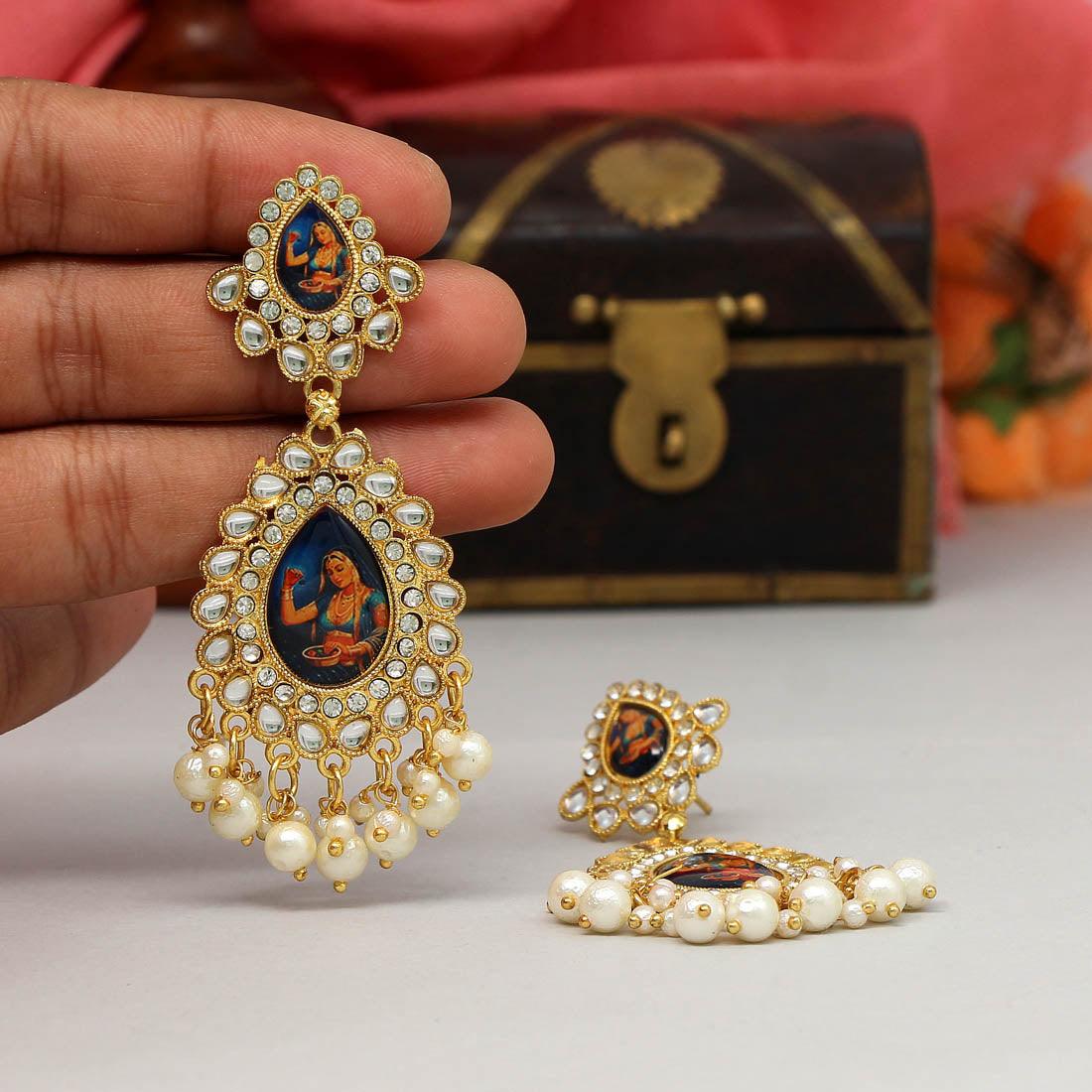 Kundan Art Piece - Oval - SLAYDY